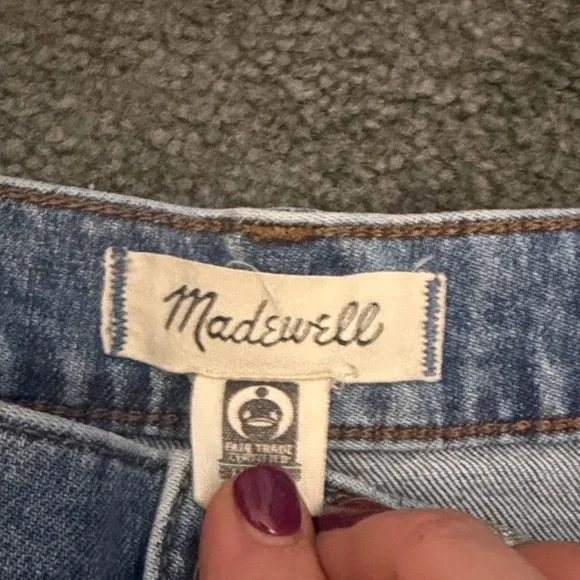 Madewell Light Blue Wide-Leg Denim Jeans - Picture 2 of 6